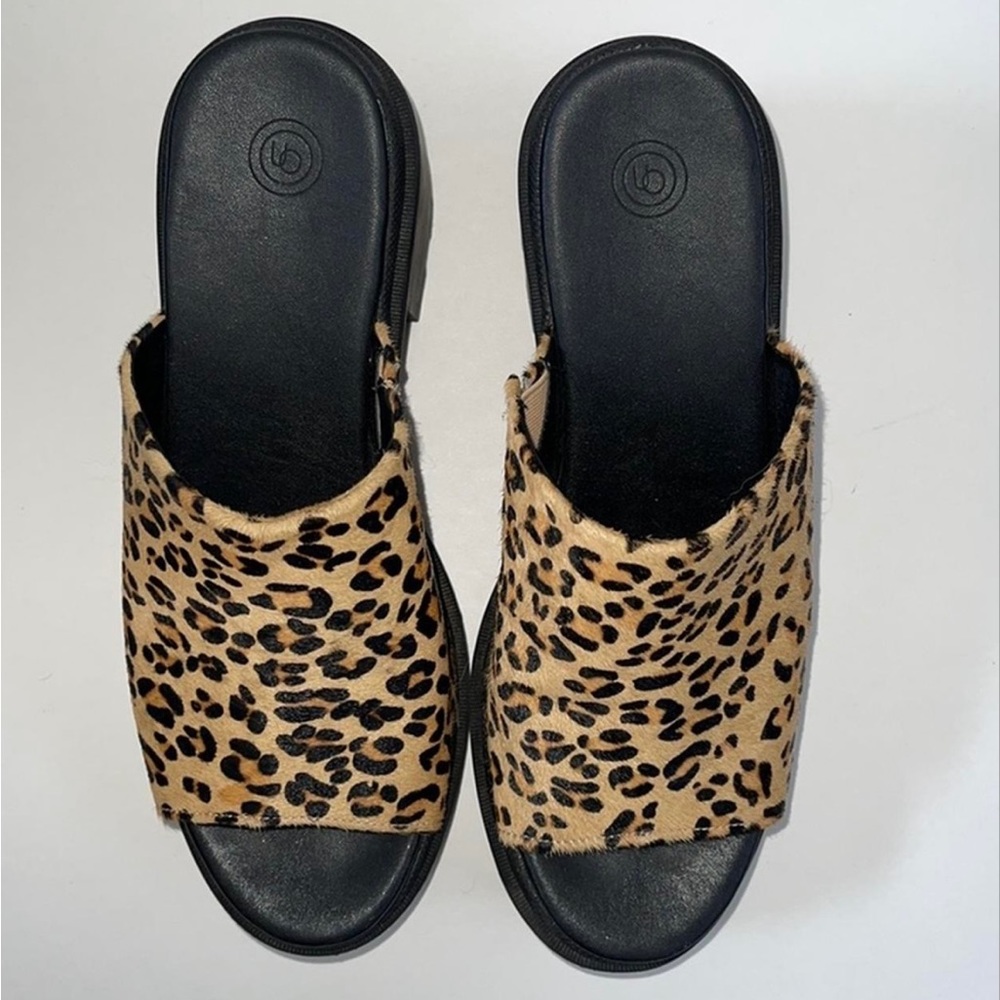 Cheetah print mules
